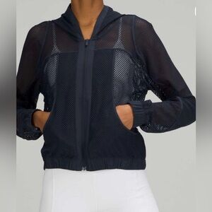 Lululemon Relaxed Fit Mesh Jacket True Navy Size 12